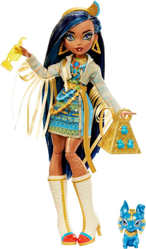 Monster High Muñeca Cleo De Nile Con Accesorios Y Mascota