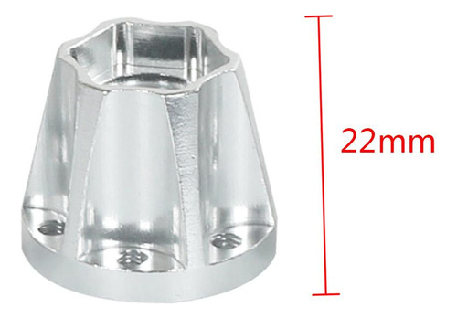 Soporte De Cubo De Rueda Hexagonal, Aluminio De 22mm Plata