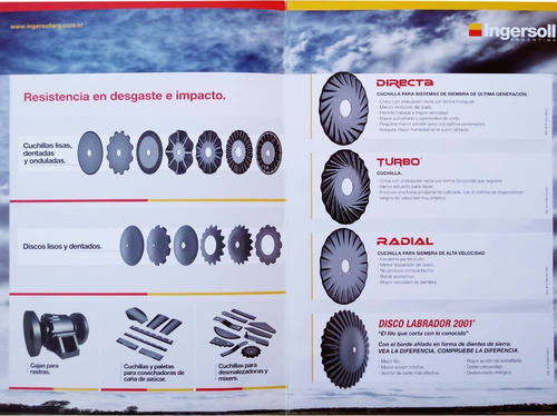 Discos, Cuchillas, Bancadas De Rastras, Sembradora Ingersoll