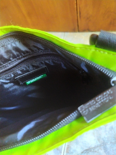 Bolso Bandolera Benetton Original Verde Fluor