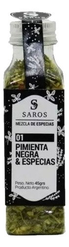 Sazonadores Naturales Saros 01 Pimienta Negra X45grms