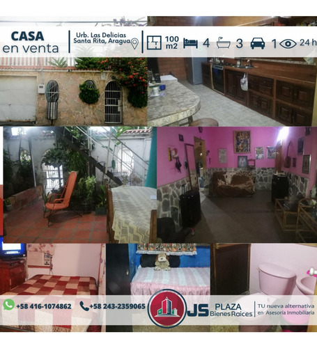 Imagen 3 de 12 de En Venta Casa, Urb Las Delicias Santa Rita 04161074862