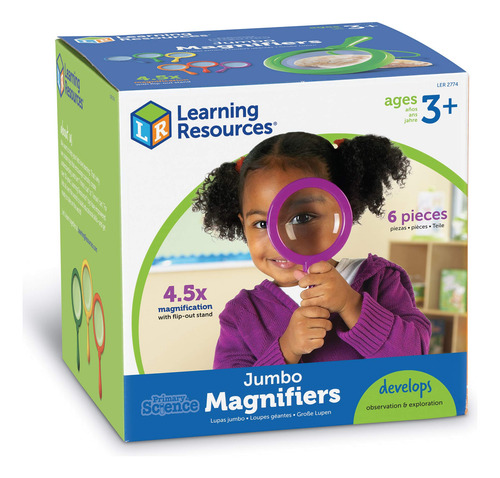 Magnifiers Learning Resources Jumbo, 6 Piezas, Para Niños Ma