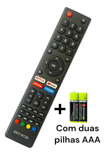 Controle Remoto Compatível Philco Smart Tv 4k Android Ptvs