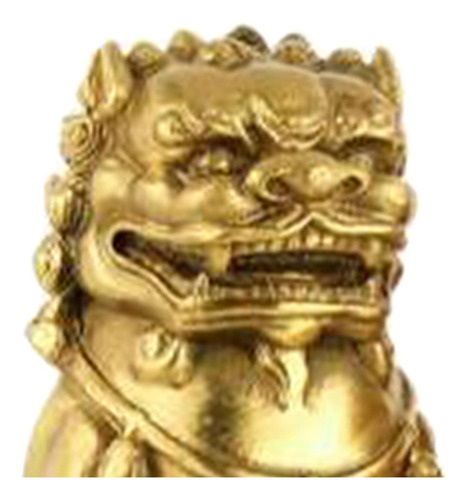 2 Figuras De Leones Guardianes De , Decoración 5cmx4cmx7cm