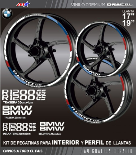 Bmw Calcos Llantas R1200gs Gs1200 Gs F650gs F700gs F800gs