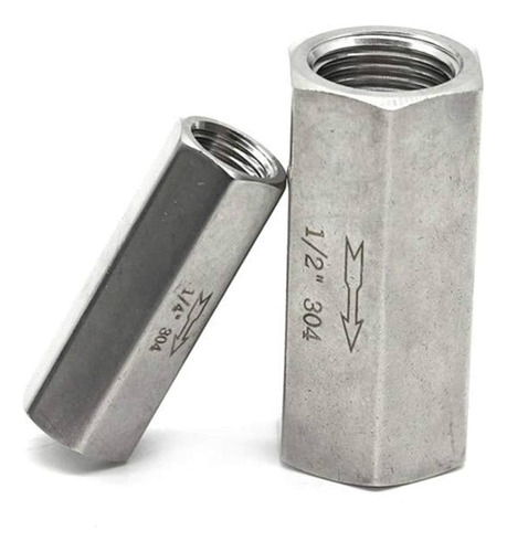 1 Pza Valvula Check 1/8 Acero Inoxidable 304 2300psi