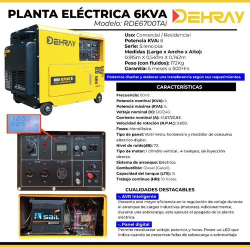 Generadores Plantas Kipor 5.5kva Gasoil 110/220. 