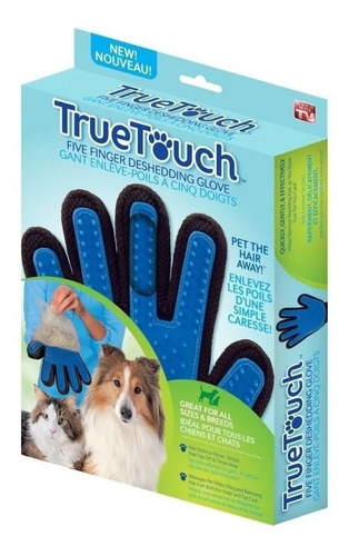 Guante True Touch Para Peinar Y Acariciar Gatos Y Perros