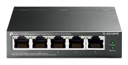 Switch Tp-link Tl-sg105pe De 5 Puertos Gigabit (4 Poe+)