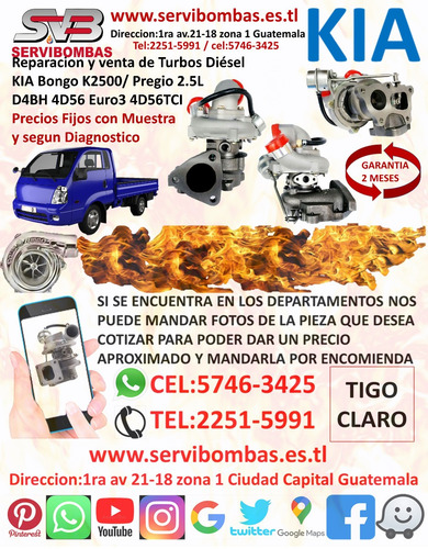 Venta De Turbo Kia Sorento 2.5 Crdi/d4cb/140cv 733952-5004