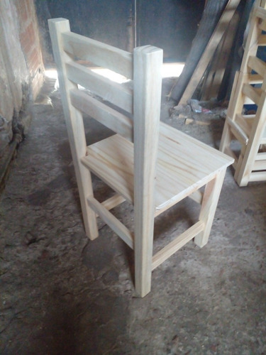 Silla De Pino Bar Parrilla Resto Reforzada Madera Pino