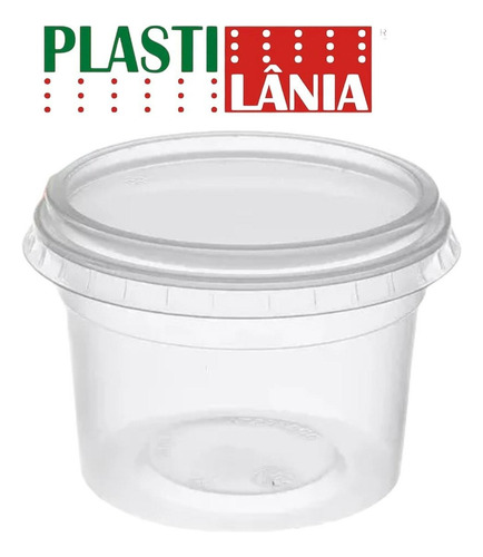 40un Pote Descartável Redondo 350ml Tampa Microondas Freezer