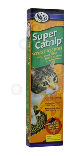 Imagen 3 de 6 de Rascador D Cartón 49cm Con Catnip Para Gato Four Paws Fp1668