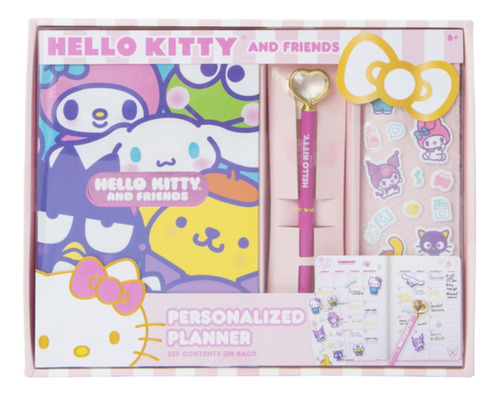 Set De Agenda Personalizada Sanrio  Hello Kitty Y Sus Amigos