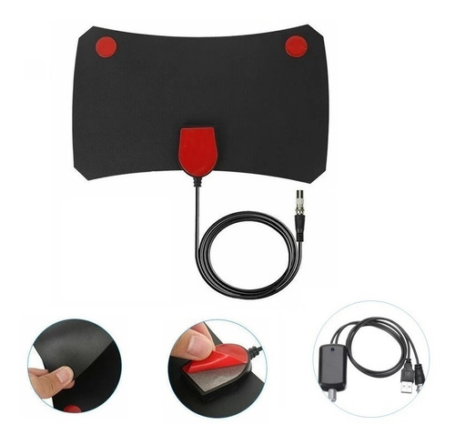 Imagen 7 de 10 de Antena Digital Tdt Full Hd Interior Con Amplificador Señal