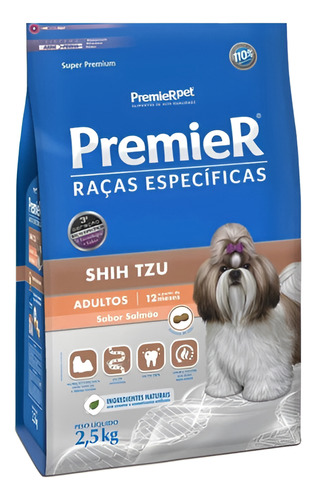 Premier Shitzu Salmão Adulto 2,5 Kg