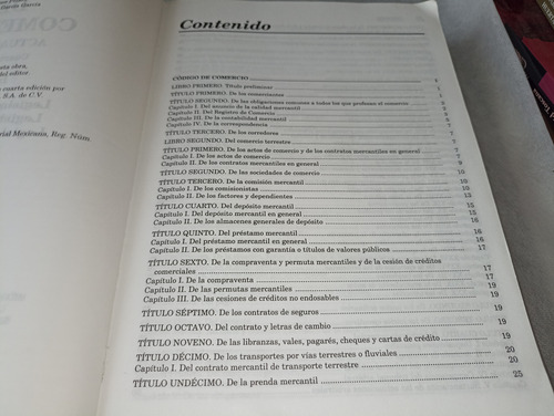 Código De Comercio Actualizado Cuarta Edición Año 2001 (Usado)