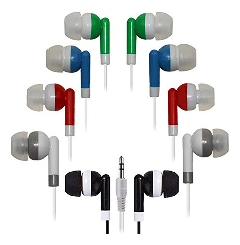 Auriculares A Granel 100 Paquetes De Varios Colores Para El