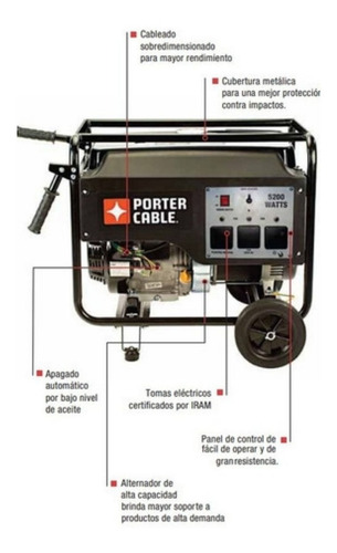 Generador Pci5000 Porter Cable A Explosion/electrico 5200w