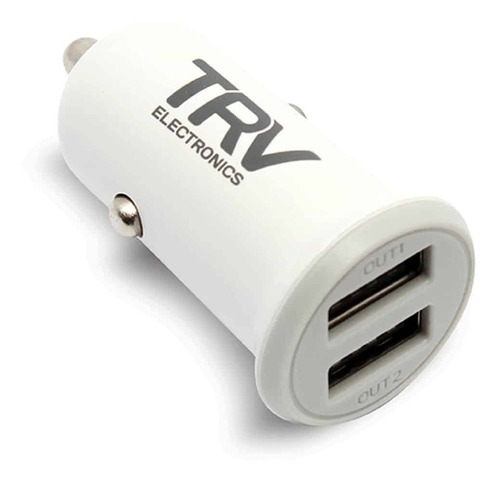 Imagen 2 de 5 de Cargador Auto Trv Carga Rápida 3,4a Celular Tablet Usb