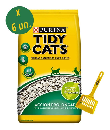 Piedras Sanitarias Tidy Cats 6 Un X 3,6 Kg + Pala / Mr Dog*