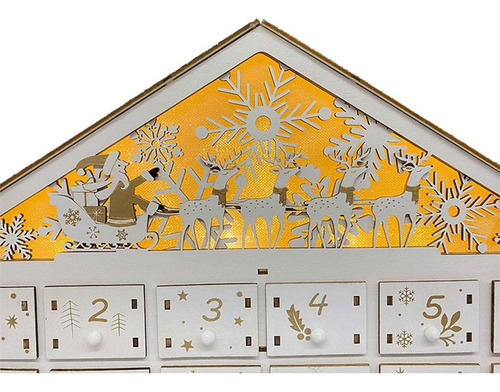 Calendario De Adviento De Navidad Recargable Ilumina 24