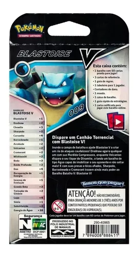 Baralho Batalha V - Blastoise V- Deck - Jogo Pokémon Raro