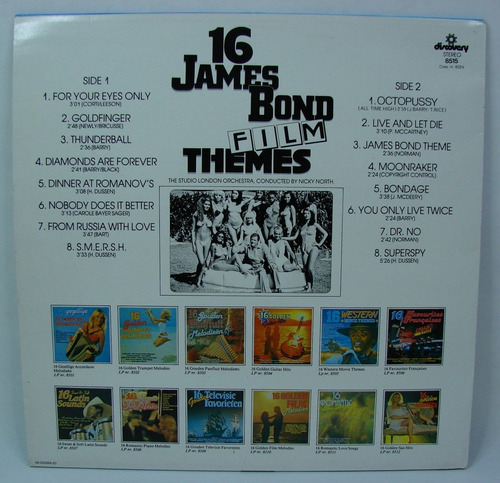 Vinilo The Studio London Orchestra 16 James Bond Film Themes (Usado)