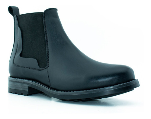 Imagen 1 de 5 de Botin De Hombre Piel Chelsea Con Resorte Comodo Giusto 15003