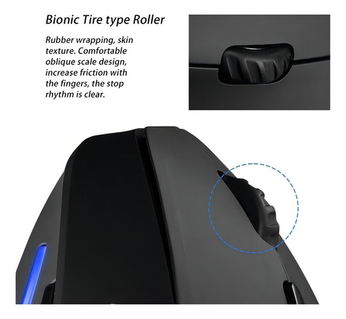 Mouse Gamer Vertical Inalámbrico Recargable Zelotes F35