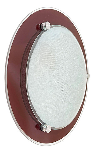 Lampara De Techo Luz Ideal, Plafón Redondo Chocolate. Diamantado