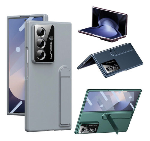 Soporte Bidireccional Plegable Con Funda Protectora De Cristal Hd Para Samsung Z Fold 7 6 5