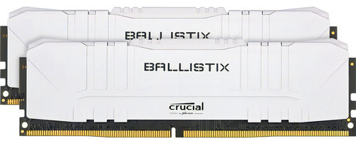 Memoria RAM Ballistix gamer color white 32GB 2 Crucial BL2K16G32C16U4W