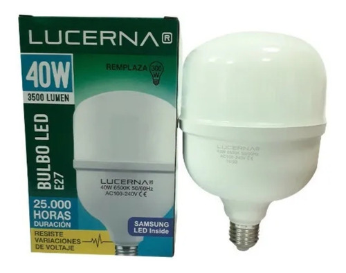 Bombillo Led 40w Lucerna Tipo Domo Rosca E27 6500k 100-240v