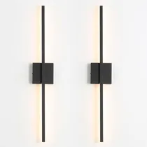 Comprar Do Aplique Pared Led Regulabl Lampara Moderna Negra