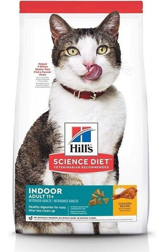 Alimento Hills Gatos Senior 11+ Indoor Age Defying 3,5lb