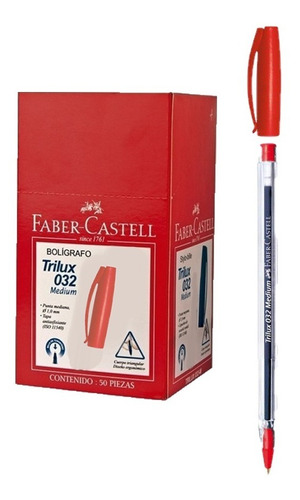 Lapicera Boligrafo Faber Castell Trilux 032 Caja X50