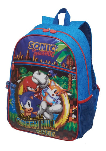 Mochila Infantil Sonic Green Escolar Oficial Novidade 2020 