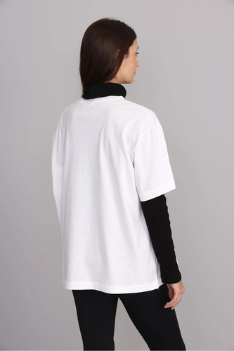 Remera Mujer Oversize Manga Corta Julie Yagmour Blanco L