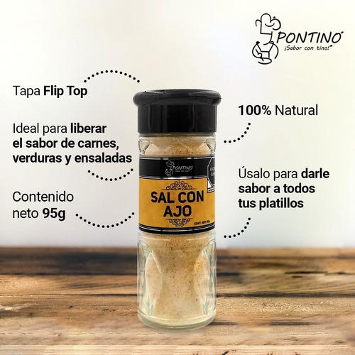 Pontino Sal Con Ajo, 95 G