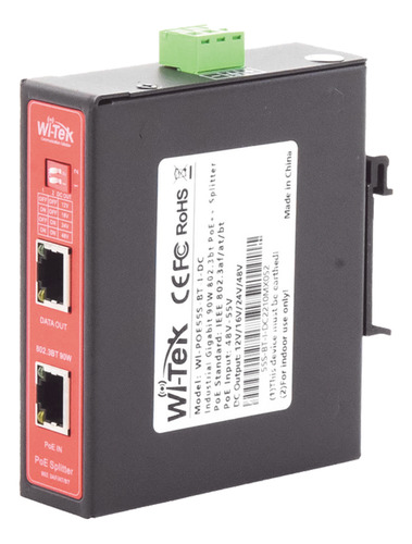Splitter Poe Wi-tek In 90w Salida 12/16/24/48v Wipoe55sbtidc