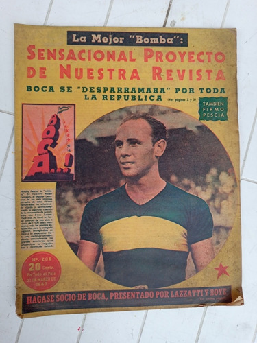 Revista Boca Juniors N.236 - 21/03/1947 Natalio Pescia