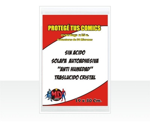 Comic Bags - ¡cuida Tu Comics! - (19x30)  Ovni Press  X25u