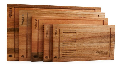 Imagen 3 de 8 de Tablas Para Asado X 5 Unidades Block De Madera Capibara