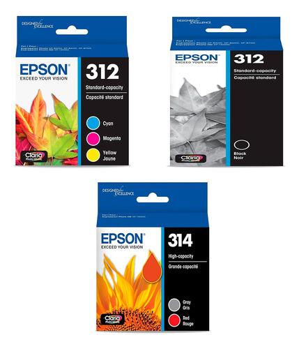 Kit Cartuchos Tinta Epson Originales 312 Y 214 (chipless)