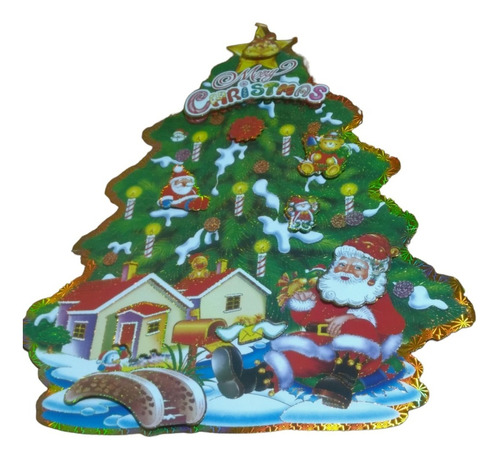 Decoracion De Navidad Puerta De Santa Claus (67cm X 54cm) 