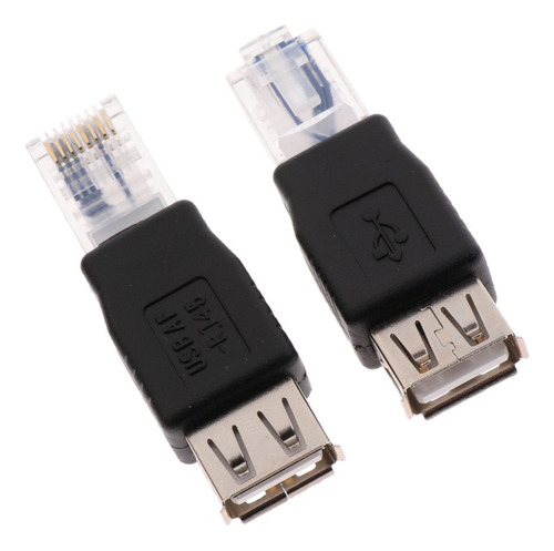 - 2x Convertidor De Red Ethernet Rj45 Macho A Usb2.0 Hembra