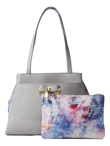 Betsey Johnson Jaime Satchel De Doble Asa Con Bolsa Y Lazo G
