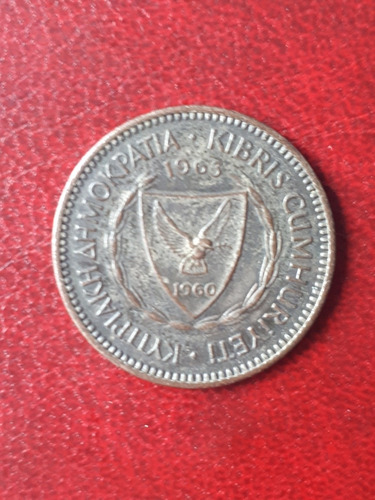 Moneda Chipre 1963 5 Mils